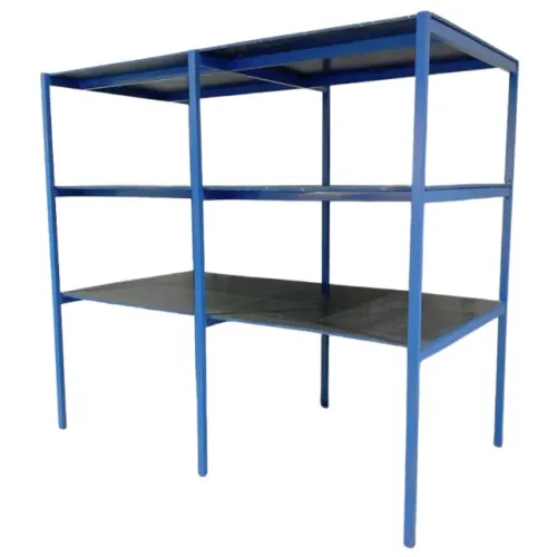 1 Prateleira Em Metalom 3 Andares Maderite Plastificado 2,20 x 1,10 x 2m
