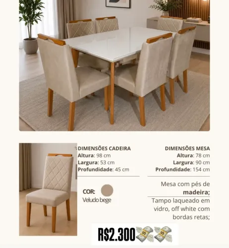Mesa De Jantar Zuzaa