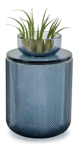 Pote Vaso Decorativo Organizador Allira Umbra Cor Azul