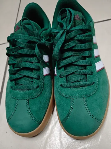 Tênis Adidas Court Verde Camurça Solado Gum Original