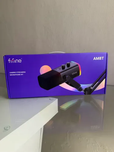 Microfone Gamer Preto Fifine Am8t Preto, Novo! 
