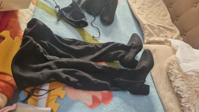 Bota over cano alto usada uma única vez