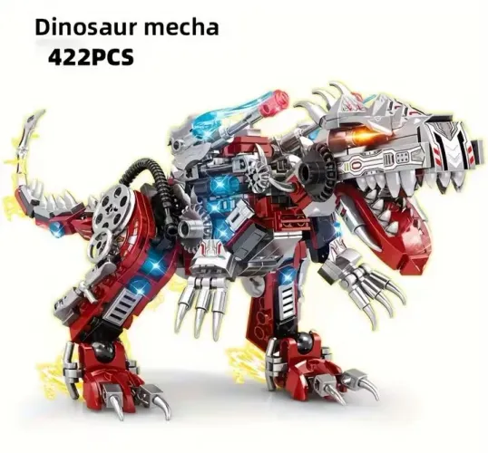 BLOCOS DE MONTAR DINOSSAURO 2 EM 1 + DE 400 PEÇAS RACIOCÍNIO LÓGICO BELO HORIZONTE