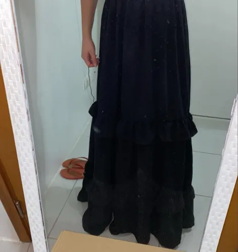 Vestido longo preto