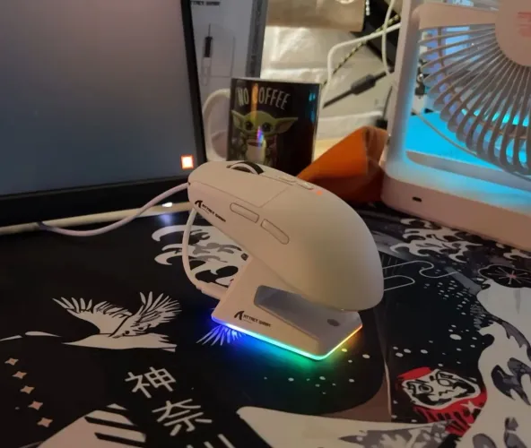 Mouse Gamer Atack shark X6 wireless com dock Pixart 3395 novo lacrado