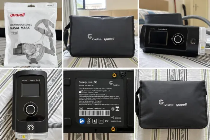 CPAP Auto Yuwell SleepLive 2G Novo - Completo com Bolsa e Máscara