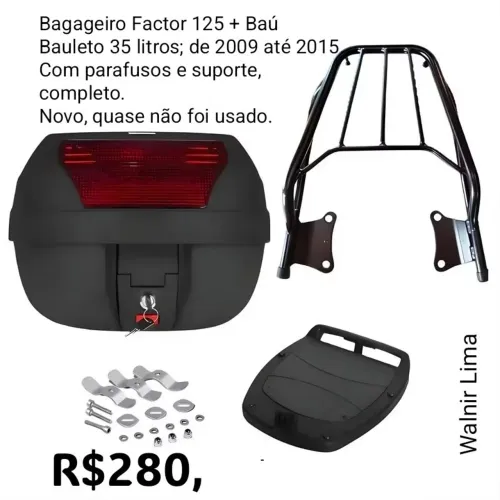 Bagageiro Factor 125 completo