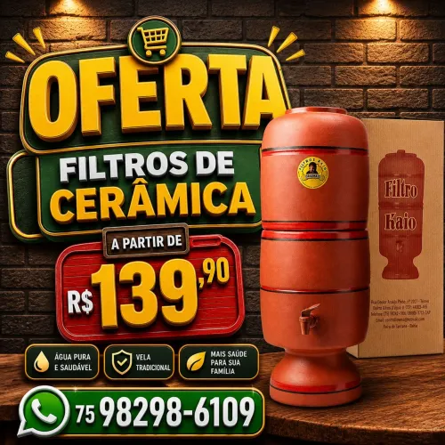 Filtros de cerâmica/barro em oferta - A partir: