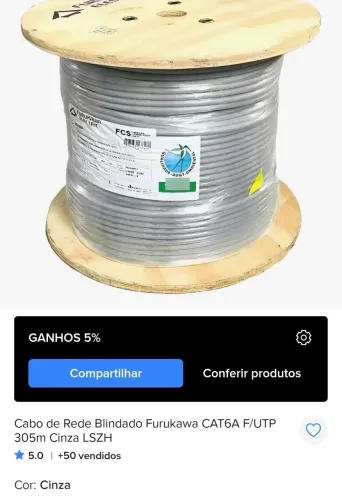 Cabo de rede blindado furukawa