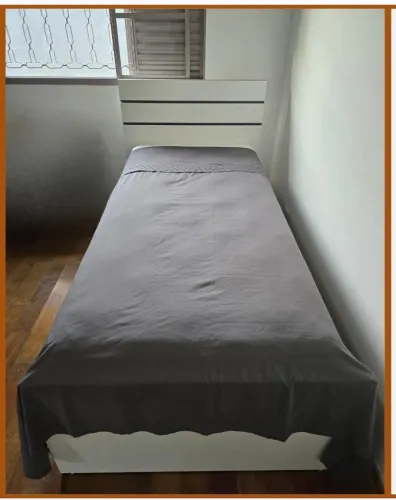 Cama de solteiro em MDF reforçada 