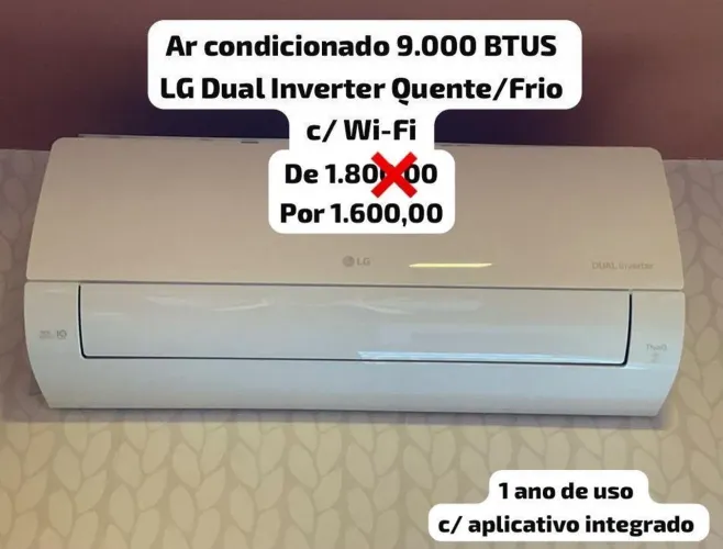 Ar condicionado 9000 BTUs LG