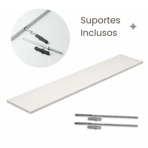 Prateleira Longa 1,80m para Livros e Decoração - MDF 18mm