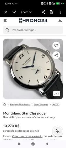 Relógio Mont Blanc automático 