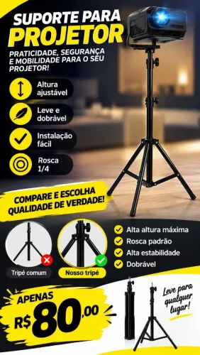 SUPORTE TRIPÉ PARA PROJETOR