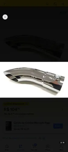 Ponteira inox  cromada 2 polegadas 