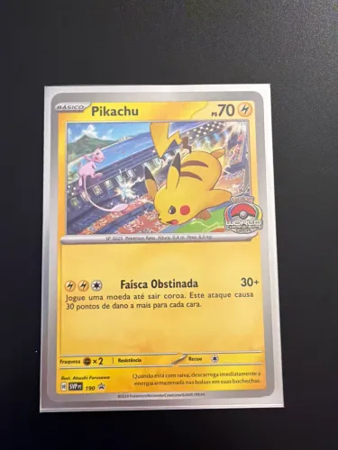 Carta Pokémon pikachu word championships 2024