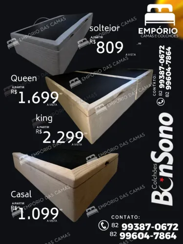 Base baú bonsono solteiro, queen , king casal pronta entrega consulte disponibilidade