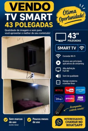 Vendo tv smat 43 EFL seminova