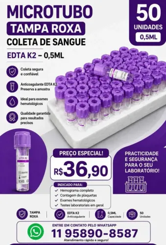 microtubo com EDTA