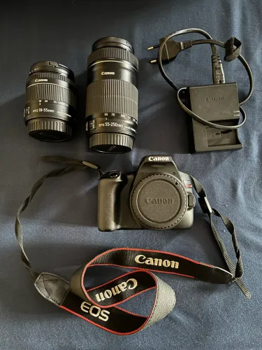 Cânon SL3 + Lente Kit + Lente 55-250mm