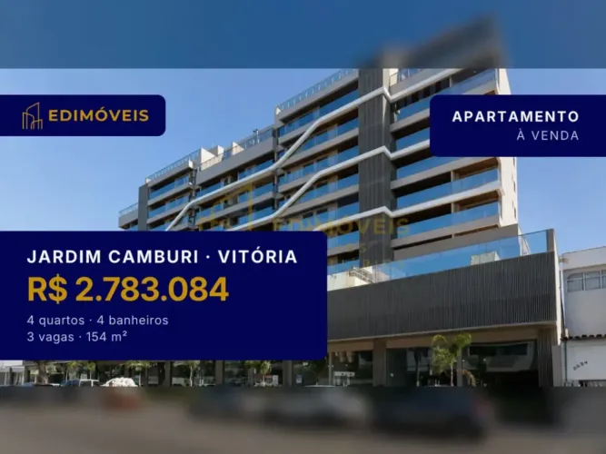 Jardim Camburi| Apartamento 4 suítes, próximo à Praia de Camburi e shopping