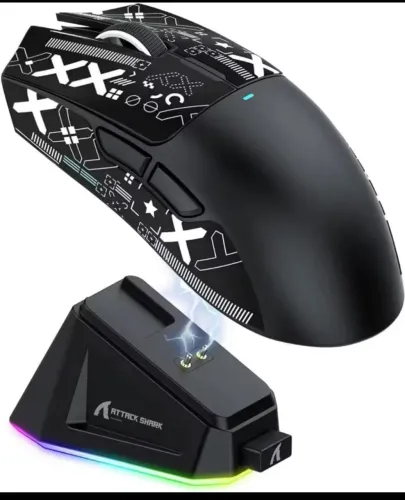 Mouse Gamer Attack Shark X11 Sem Fio Lacrado