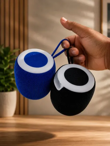 Caixa de Som Bluetooth Portátil LED RGB Potente e Compacta