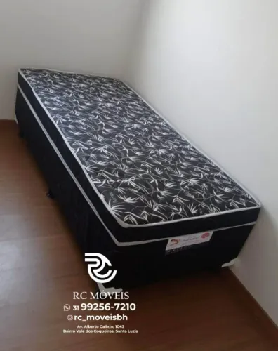 Cama box de solteiro 88x1.88 Molas Ensacadas Acoplado Direto da Fábrica