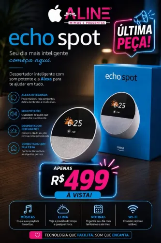 ALEXA ECHO SPOT BRANCO
