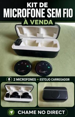 Kit microfone sem fio