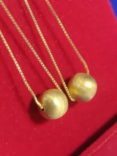 Brinco Bola 7 mm Ouro 18 Kilates 60 mm Peso 1.90 Gramas                                   