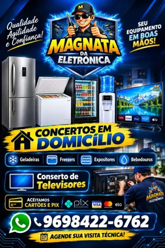 Conserto de tv e geladeira em domicílio 