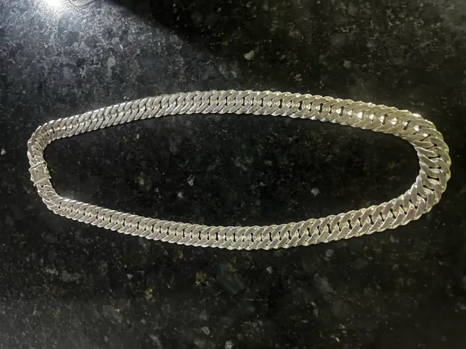 Prata 925 18 MM por 75 CM. Elo duplo!