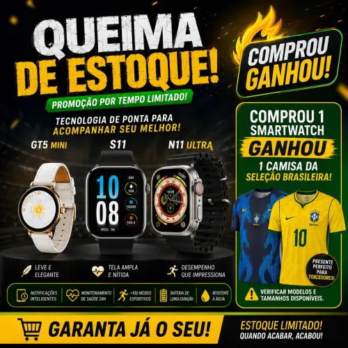 Smartwatch Camisa Brasil - Comprou, Ganhou