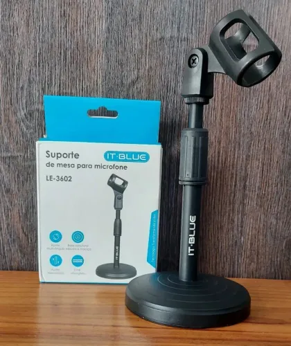 Suporte de Mesa para Microfone IT-BLUE LE-3602 - Ajustável e Antivibração