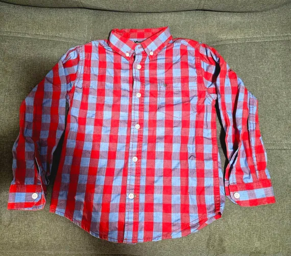 Blusa xadrez Tommy Hilfiger infantil