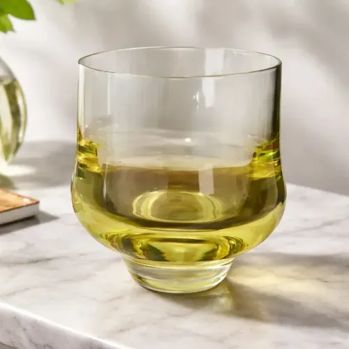 Vaso Amarelo Em Cristal - Item Vintage Década 60/70