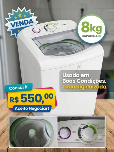 ? Máquina de Lavar Consul 8kg - R$ 550