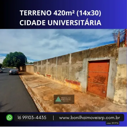 Terreno para venda na Cidade Universitária com 420m²