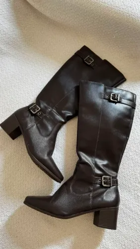 Bota cano longo couro Soulier