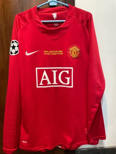 Camisa Manchester United 2008 manga longa