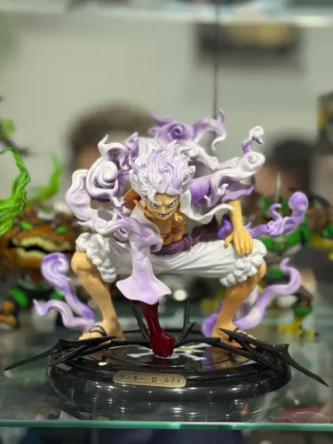 Boneco Luffy One Piece Gear 5 Action Figure em Perfeito Estado com todos os acessórios