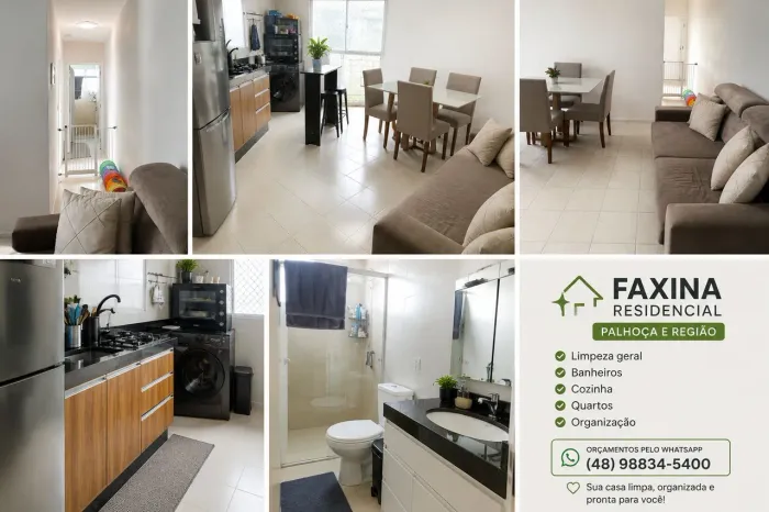 Faxina Residencial em Palhoça | Limpeza e Organização