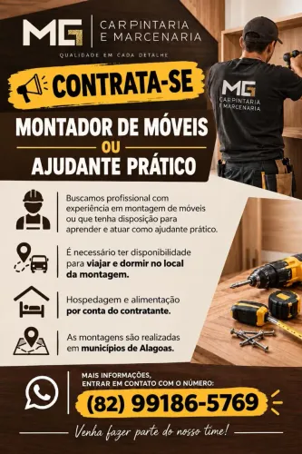 Montador de móveis ou ajudante prático