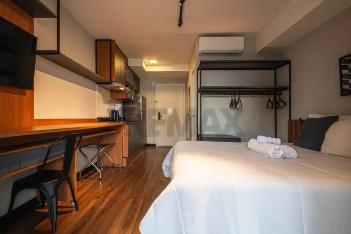 STUDIO 29 METROS MOBILIADO E EQUIPADO NA AVENIDA POMPÉIA PRONTO PARA MORAR