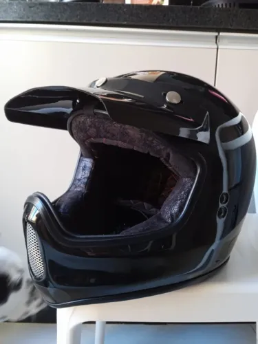 Capacete Bieffe Moto X Preto Brilho Tamanho 60