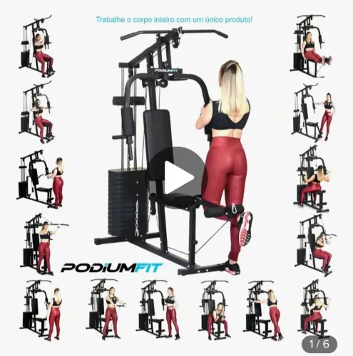 Estação de musculação podiumfit 65kg