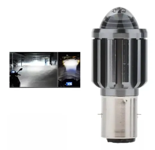 Lâmpada LED para Moto H6 BA20D Farol Alto e Baixo Branca com Projetor