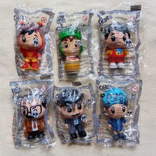 Coleção Completa 6 Figuras Originais Chapolin Chaves Segunda Edição Giraffas