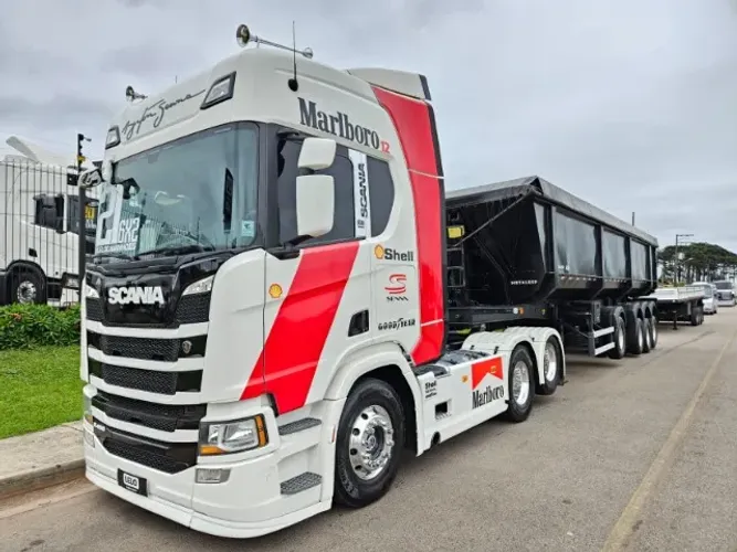 Scania R450 6x2 Ano 21 Euro 5 Automático Roda Alumínio + 4 Eixo Basculante Metalesp